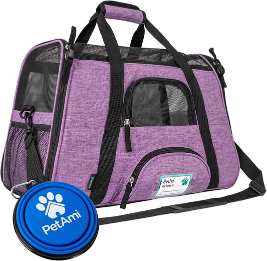 Premium Airline Approved Soft-Sided Pet Travel Carrier | Ventilated, Comfortable Design with Safety Features | Ideal for Small to Medium Sized Cats, Dogs, and Pets