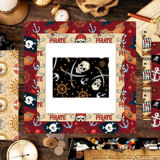 24pcs European Pirate Theme DIY Scrapbook Craft Paper Art Background Paper Origami Card Making Photo Album Decoration