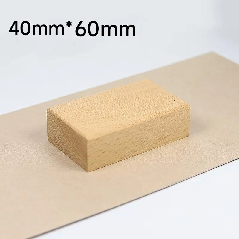 Logo Customized Wooden Ink Stamp DIY Personalized Rubber Stamp Handbook Hobby Student Stationery Scrapbooking Decoration Round