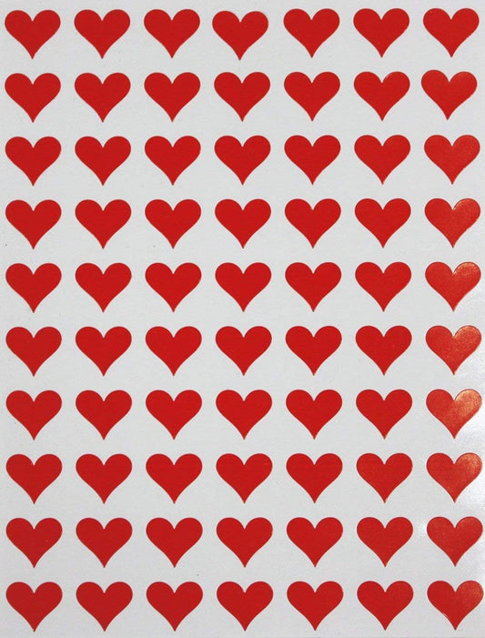 Red Heart Stickers 0.5 Inch (13Mm) 1/2" - Envelope Seals Heart Labels for Valentine, Crafts and Arts - Permanent Adhesive - 350 Pack